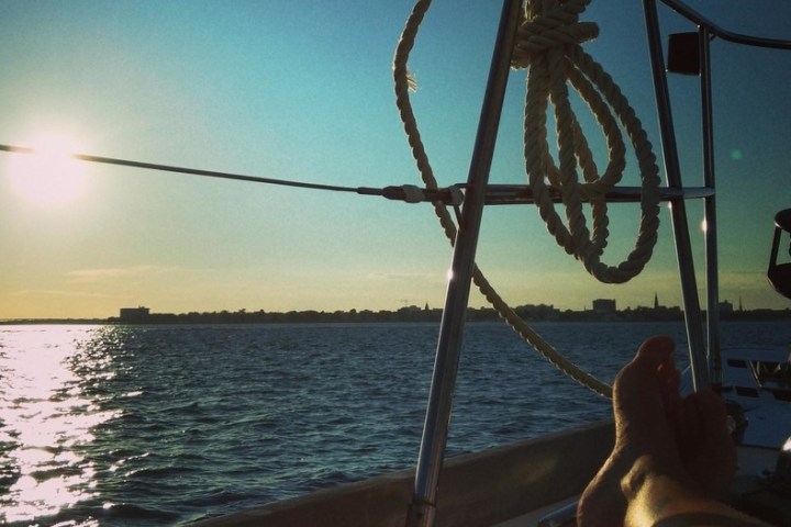 a boat on a body of water