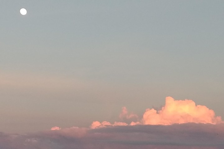 the clouds and moon