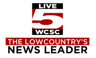 Logo with 'Live 5 WCSC' and 'The Lowcountry's News Leader' in red and black.