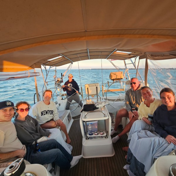 a group of people on a boat