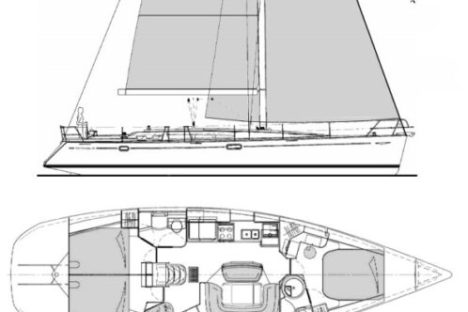 Roomy and spacious layout of the interior of Windchaser, our luxury sailing yacht for private charter for up to 12 Maximum Guests.