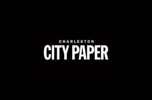 Charleston City Paper logo on a black background.
